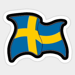 flag of Sweden - sports, flags, and culture inspired designs Sticker